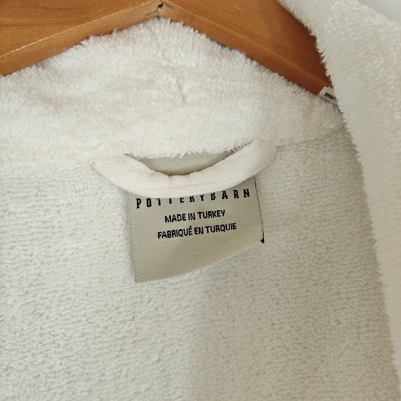 SOld Pottery Barn Cotton Linen Blend Robe In Cream Size Medium - Picture 7 of 10